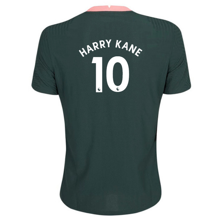 Damen Fußball Harry Kane #10 Auswärtstrikot Dunkelgrün Trikot 2020/21 Hemd