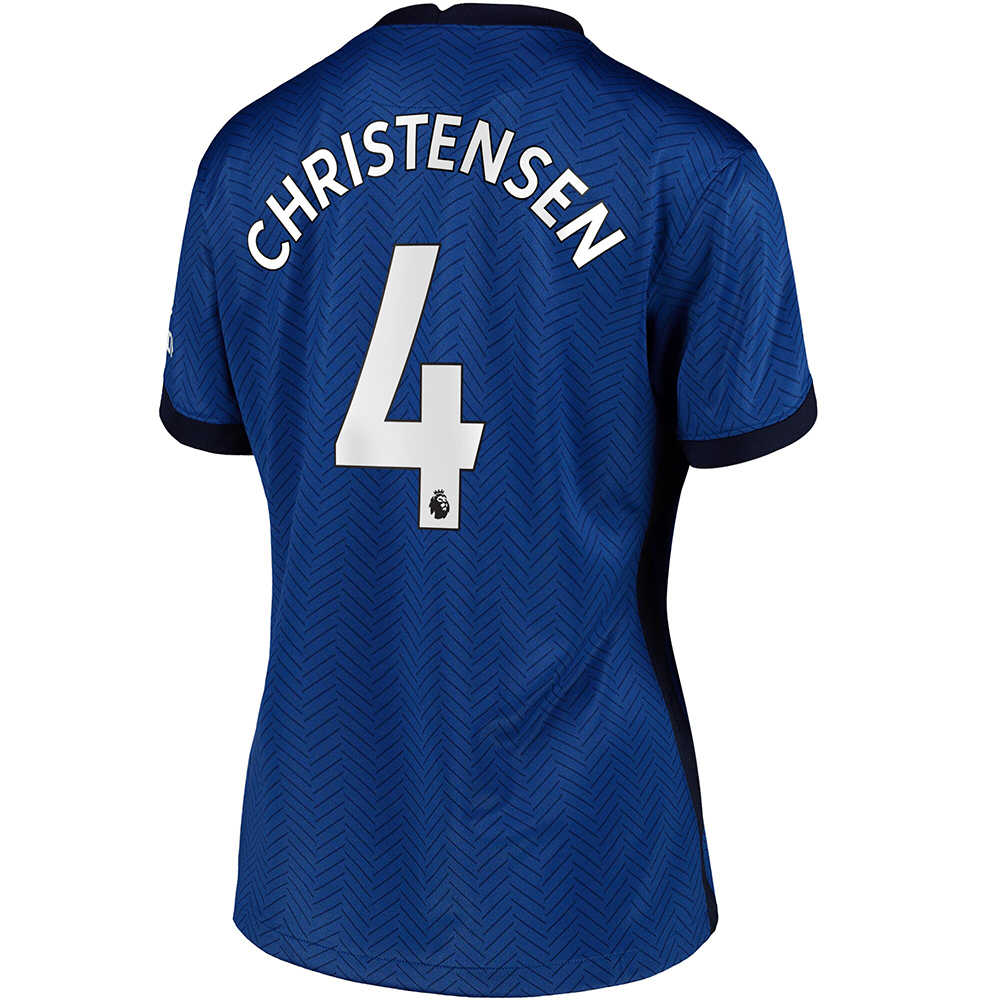 Damen Fußball Andreas Christensen #4 Heimtrikot Blau Trikot 2020/21 Hemd