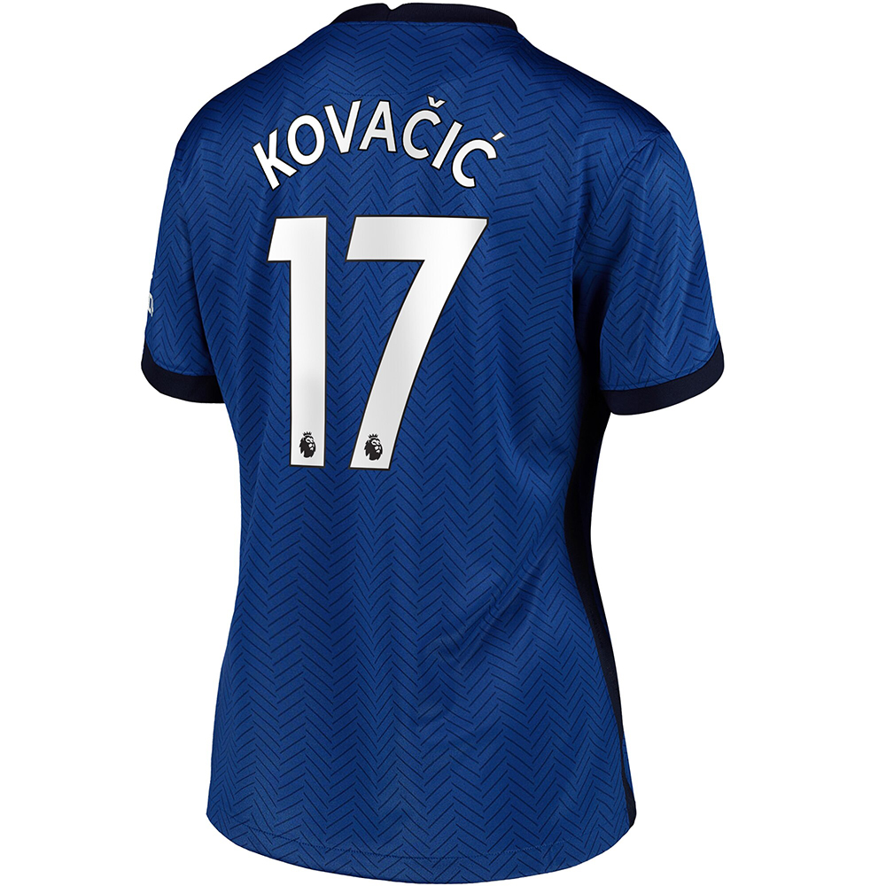 Damen Fußball Mateo Kovacic #17 Heimtrikot Blau Trikot 2020/21 Hemd