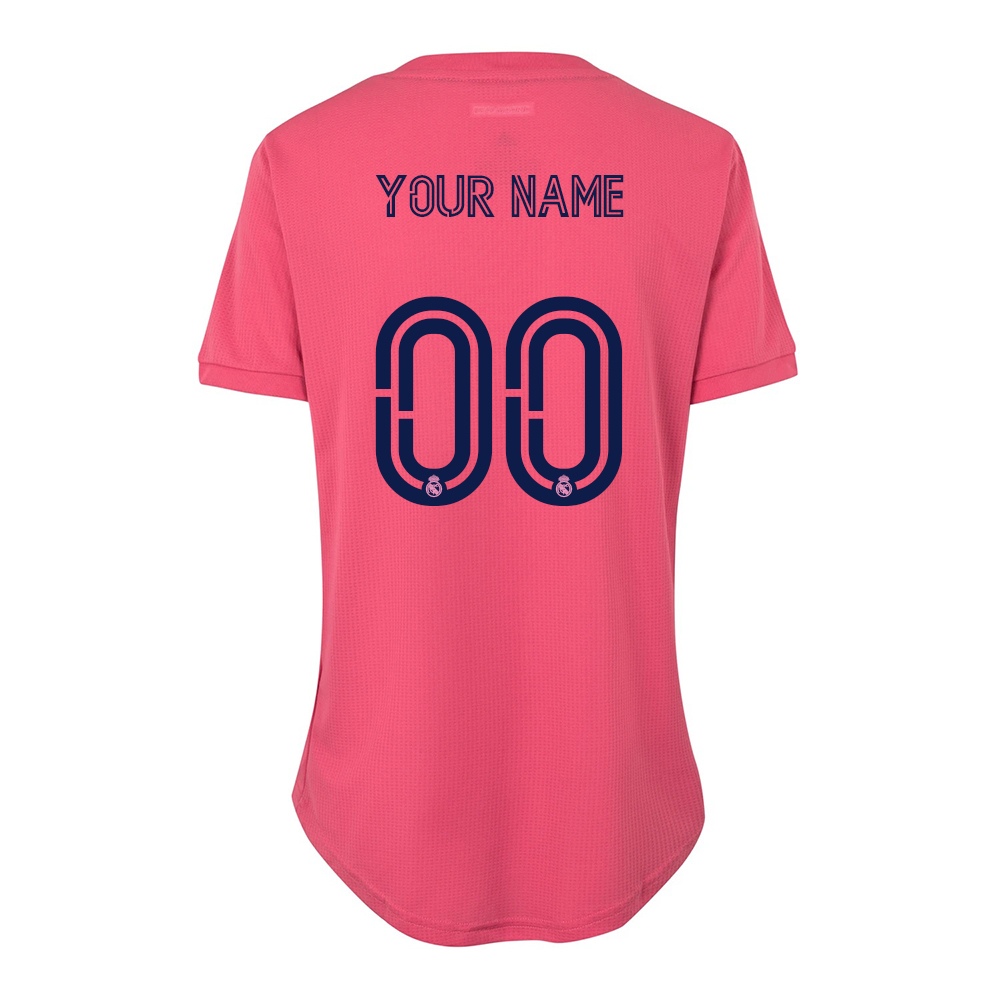 Damen Fußball Dein Name #0 Auswärtstrikot Rosa Trikot 2020/21 Hemd