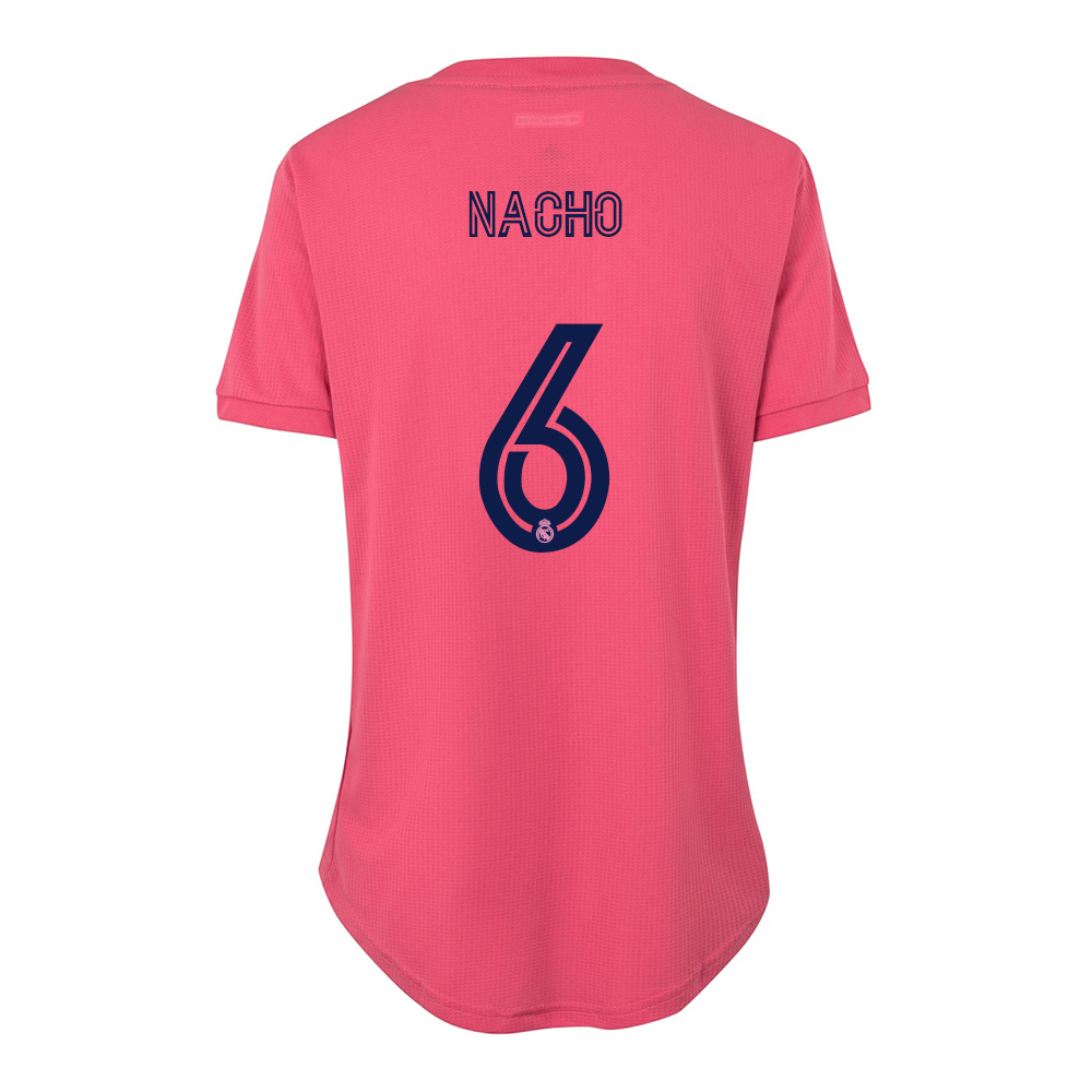 Damen Fußball Nacho Fernandez #6 Auswärtstrikot Rosa Trikot 2020/21 Hemd