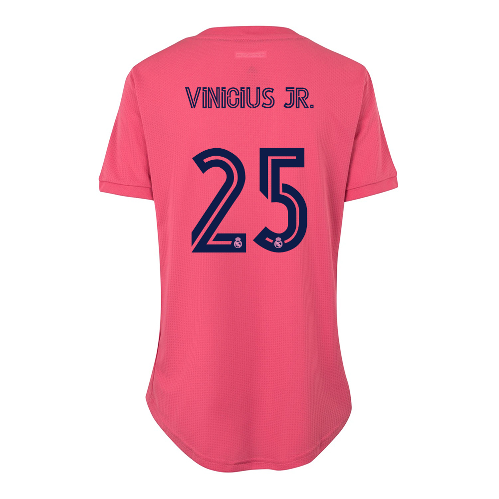 Damen Fußball Vinicius Junior #25 Auswärtstrikot Rosa Trikot 2020/21 Hemd