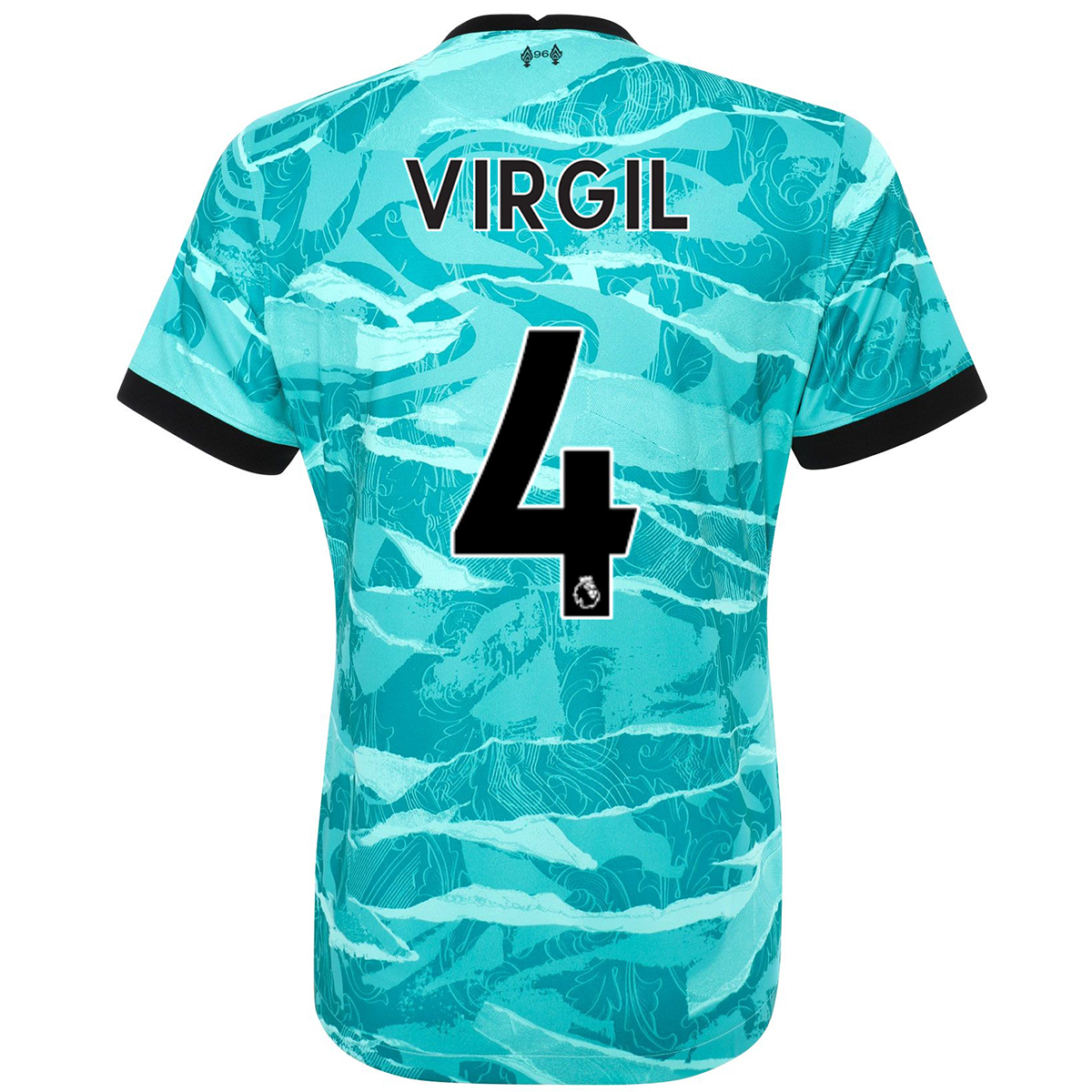 Damen Fußball Virgil Van Dijk #4 Auswärtstrikot Blau Trikot 2020/21 Hemd