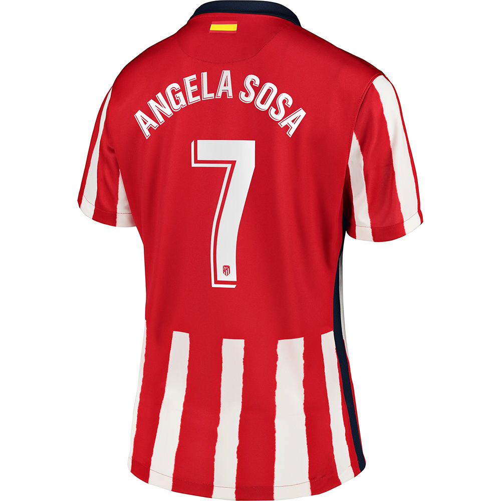 Damen Fußball Angela Sosa #7 Heimtrikot Rot Trikot 2020/21 Hemd