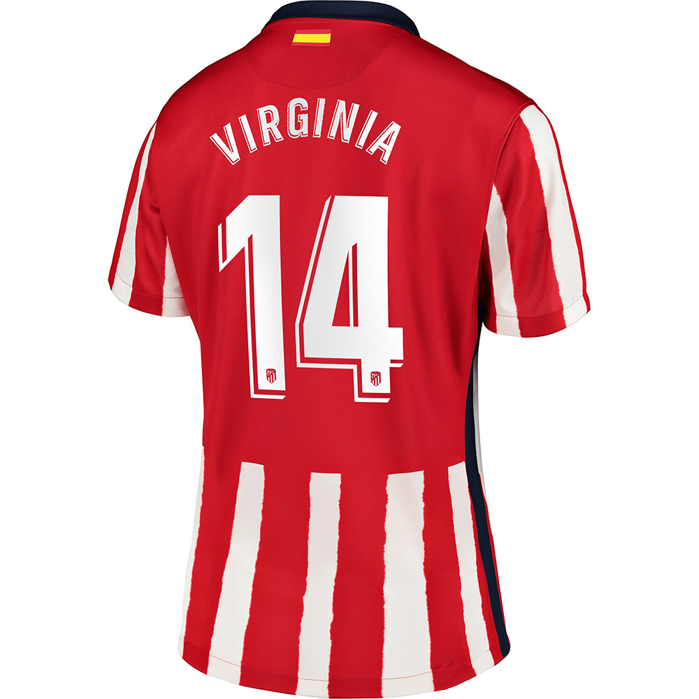 Damen Fußball Virginia Torrecilla #14 Heimtrikot Rot Trikot 2020/21 Hemd