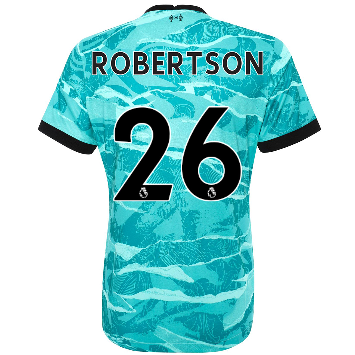 Damen Fußball Andrew Robertson #26 Auswärtstrikot Blau Trikot 2020/21 Hemd