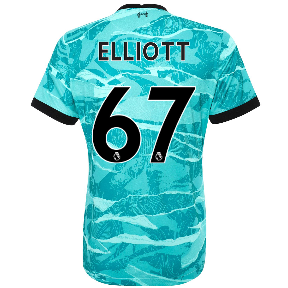 Damen Fußball Harvey Elliott #67 Auswärtstrikot Blau Trikot 2020/21 Hemd