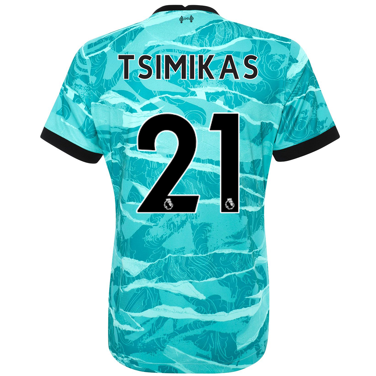 Damen Fußball Konstantinos Tsimikas #21 Auswärtstrikot Blau Trikot 2020/21 Hemd