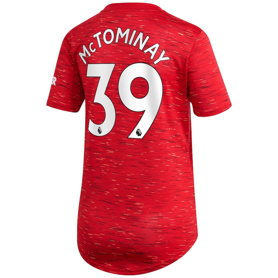 Damen Fußball Scott McTominay #39 Heimtrikot Rot Trikot 2020/21 Hemd