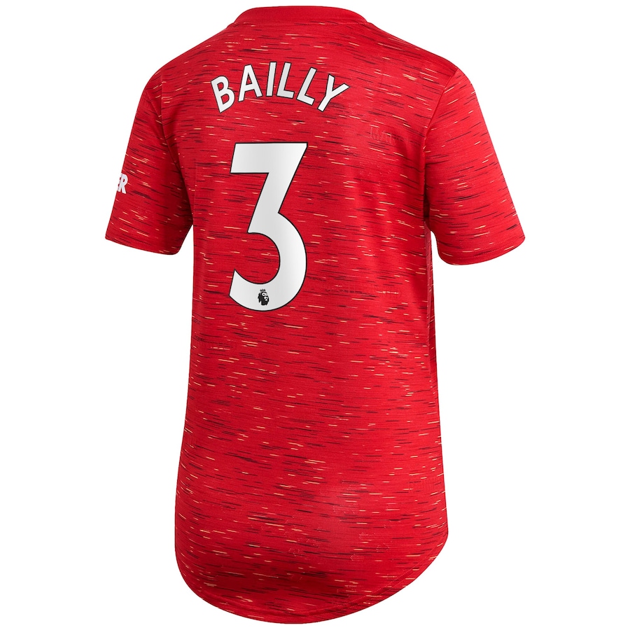 Damen Fußball Eric Bertrand Bailly #3 Heimtrikot Rot Trikot 2020/21 Hemd