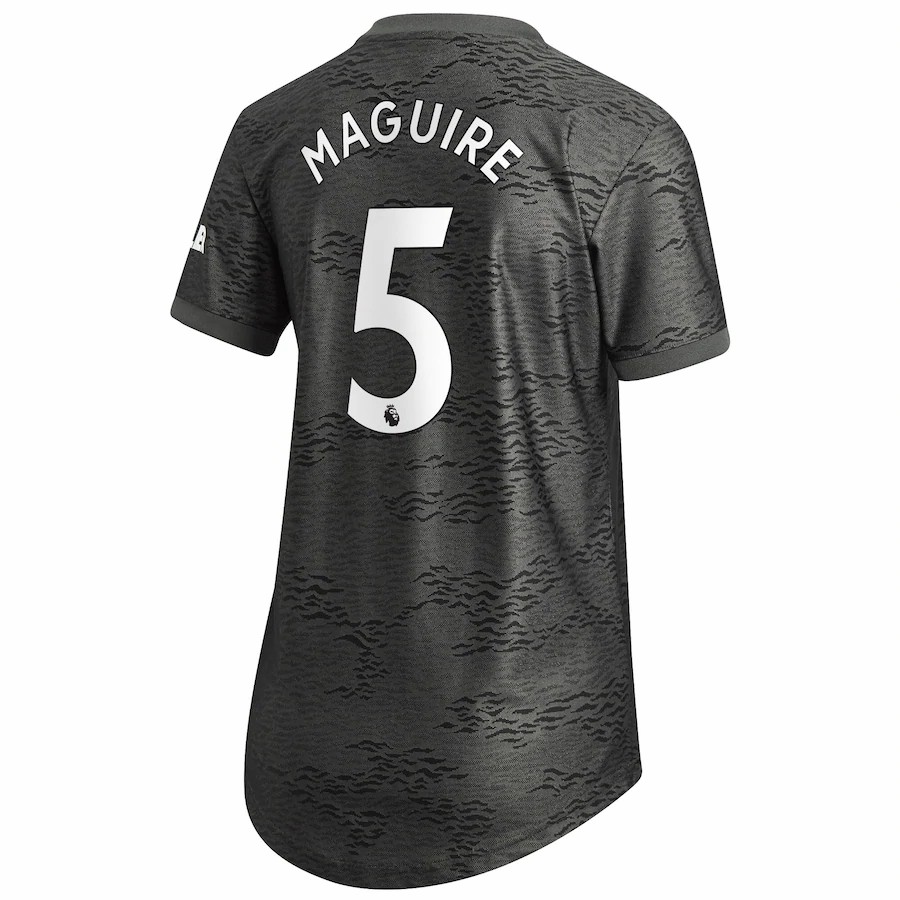 Damen Fußball Harry Maguire #5 Auswärtstrikot Schwarz Trikot 2020/21 Hemd