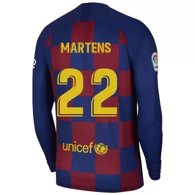 Herren Fußball Lieke Martens 22 Heimtrikot Blau Rot Langarmtrikot 2019/20 Hemd