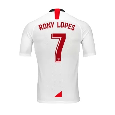 Herren Fußball Rony Lopes 7 Heimtrikot Weiß Trikot 2019/20 Hemd