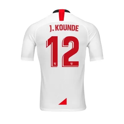Herren Fußball Jules Kounde 12 Heimtrikot Weiß Trikot 2019/20 Hemd