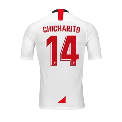 Herren Fußball Chicharito 14 Heimtrikot Weiß Trikot 2019/20 Hemd