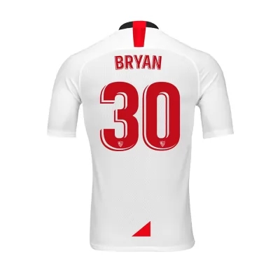 Herren Fußball Bryan Gil 30 Heimtrikot Weiß Trikot 2019/20 Hemd