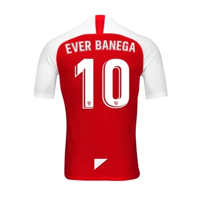 Herren Fußball Ever Banega 10 Auswärtstrikot Rot Trikot 2019/20 Hemd