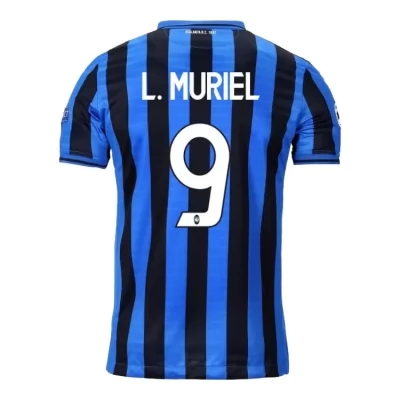 Herren Fußball Luis Muriel 9 Heimtrikot Blau Schwarz Trikot 2019/20 Hemd