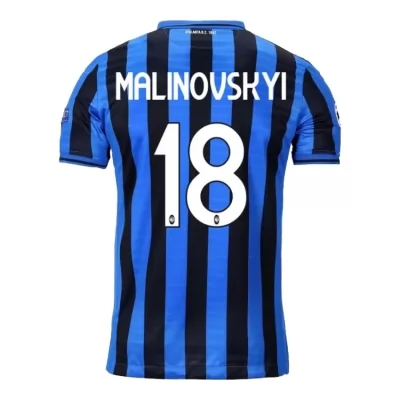 Herren Fußball Ruslan Malinovskiy 18 Heimtrikot Blau Schwarz Trikot 2019/20 Hemd