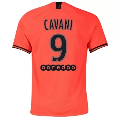 Herren Fußball Edinson Cavani 9 Auswärtstrikot Orange Trikot 2019/20 Hemd