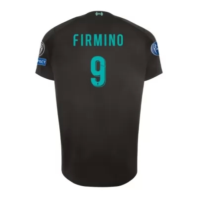 Herren Fußball Roberto Firmino 9 Ausweichtrikot Schwarz Trikot 2019/20 Hemd