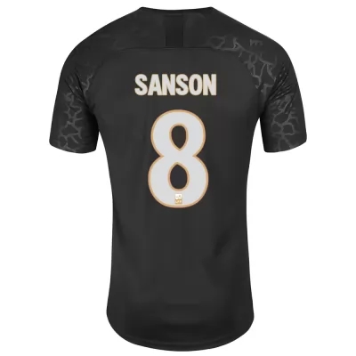 Herren Fußball Morgan Sanson 8 Ausweichtrikot Schwarz Trikot 2019/20 Hemd