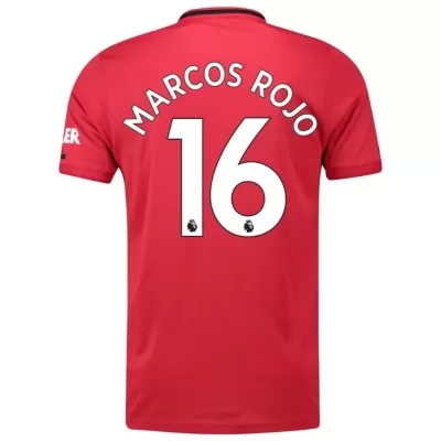 Herren Fußball Marcos Rojo 16 Heimtrikot Rot Trikot 2019/20 Hemd