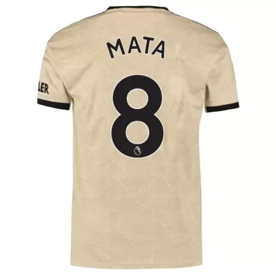 Herren Fußball Juan Mata 8 Auswärtstrikot Champagner Trikot 2019/20 Hemd
