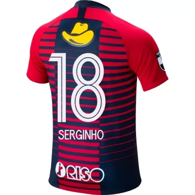 Herren Fußball Serginho 18 Heimtrikot Schwarz Rot Trikot 2019/20 Hemd