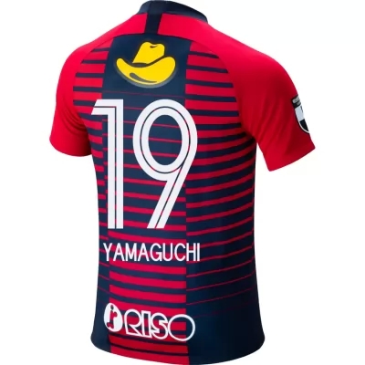Herren Fußball Kazuma Yamaguchi 19 Heimtrikot Schwarz Rot Trikot 2019/20 Hemd
