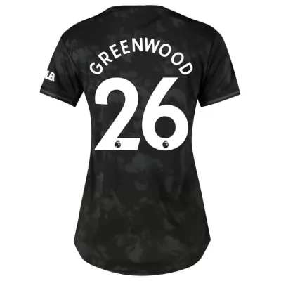 Herren Fußball Mason Greenwood 26 Ausweichtrikot Schwarz Trikot 2019/20 Hemd