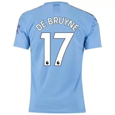 Herren Fußball Kevin De Bruyne 17 Heimtrikot Blau Trikot 2019/20 Hemd