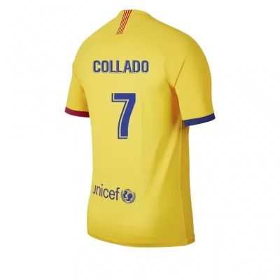 Herren Fußball Alex Collado 7 Auswärtstrikot Gelb Trikot 2019/20 Hemd