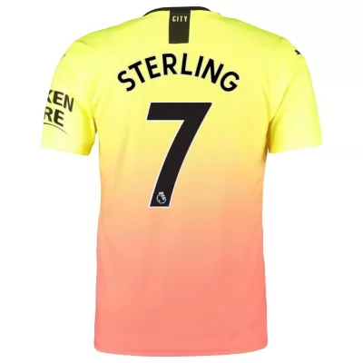 Herren Fußball Raheem Sterling 7 Ausweichtrikot Gelb Orange Trikot 2019/20 Hemd