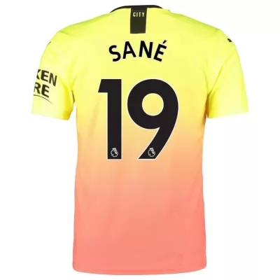 Herren Fußball Leroy Sane 19 Ausweichtrikot Gelb Orange Trikot 2019/20 Hemd