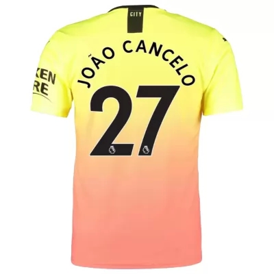 Herren Fußball Joao Cancelo 27 Ausweichtrikot Gelb Orange Trikot 2019/20 Hemd