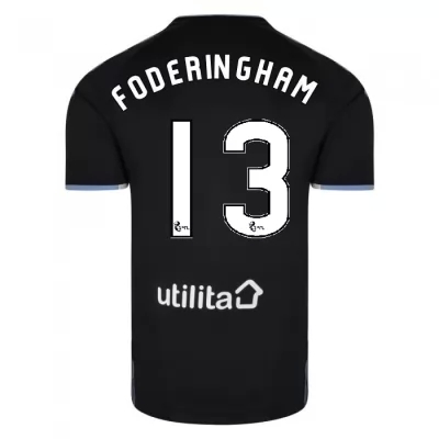 Herren Fußball Wes Foderingham 13 Auswärtstrikot Schwarz Trikot 2019/20 Hemd