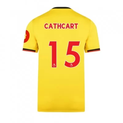 Herren Fußball Craig Cathcart 15 Heimtrikot Gelb Trikot 2019/20 Hemd