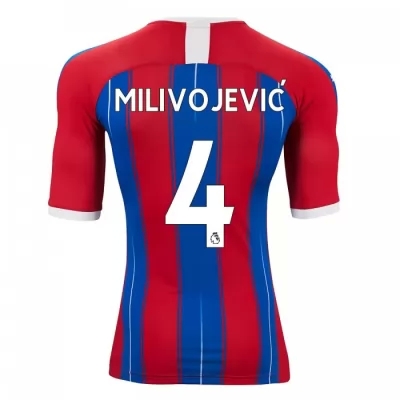 Herren Fußball Luka Milivojevic 4 Heimtrikot Rot Blau Trikot 2019/20 Hemd