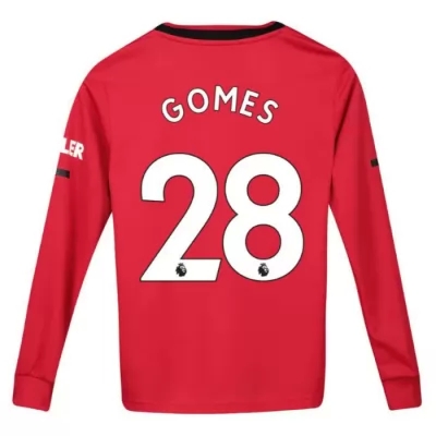 Kinder Fußball Angel Gomes 28 Heimtrikot Rot Langarmtrikot 2019/20 Hemd