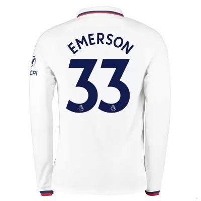 Kinder Fußball Emerson Palmieri 33 Auswärtstrikot Weiß Langarmtrikot 2019/20 Hemd