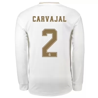 Kinder Fußball Daniel Carvajal 2 Heimtrikot Weiß Langarmtrikot 2019/20 Hemd