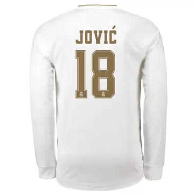 Kinder Fußball Luka Jovic 18 Heimtrikot Weiß Langarmtrikot 2019/20 Hemd