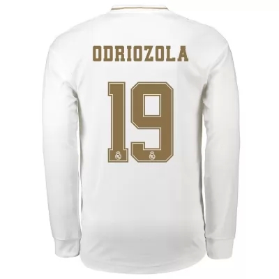 Kinder Fußball Alvaro Odriozola 19 Heimtrikot Weiß Langarmtrikot 2019/20 Hemd