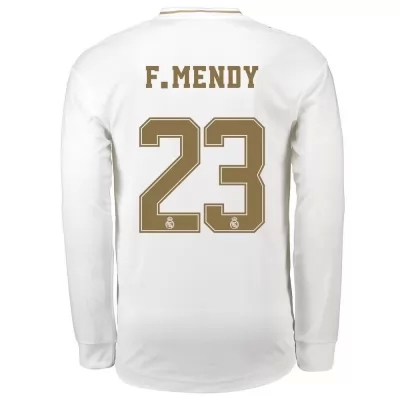 Kinder Fußball Ferland Mendy 23 Heimtrikot Weiß Langarmtrikot 2019/20 Hemd