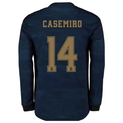 Kinder Fußball Casemiro 14 Auswärtstrikot Marine Langarmtrikot 2019/20 Hemd