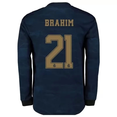 Kinder Fußball Brahim Diaz 21 Auswärtstrikot Marine Langarmtrikot 2019/20 Hemd