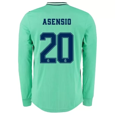 Kinder Fußball Marco Asensio 20 Ausweichtrikot Grün Langarmtrikot 2019/20 Hemd