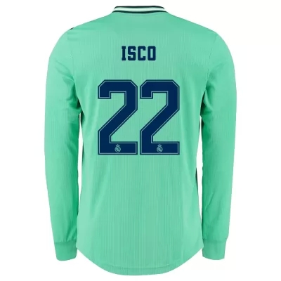 Kinder Fußball Isco 22 Ausweichtrikot Grün Langarmtrikot 2019/20 Hemd