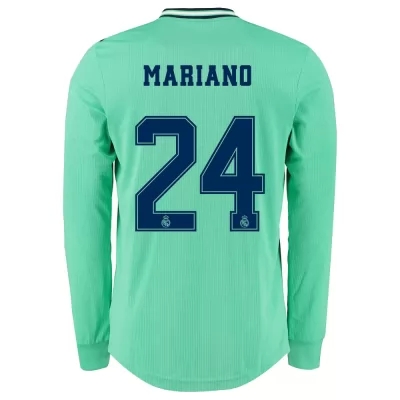 Kinder Fußball Mariano Diaz 24 Ausweichtrikot Grün Langarmtrikot 2019/20 Hemd